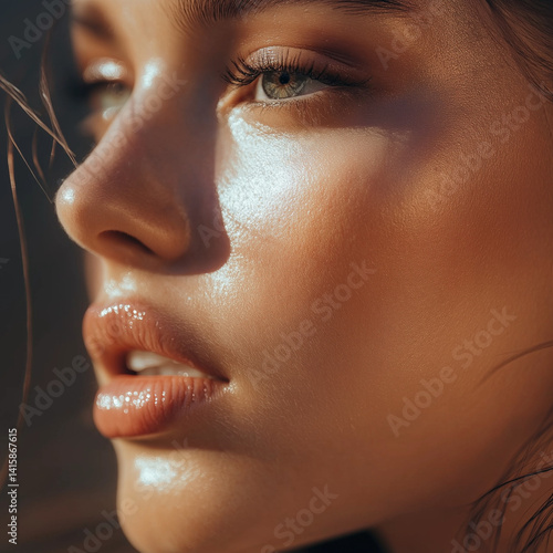woman, face, beauty, lips, skin, eyes, makeup, eye, closeup, make-up, model, mouth, close-up, fashion, smile, glamour, people, cosmetics, teeth, person, skincare, nose, smiling, care, profile