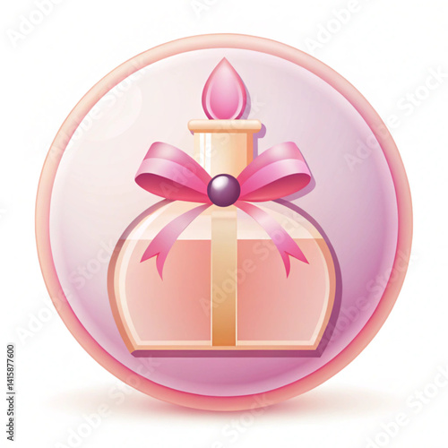 Mother Perfume Gift. Mothers Day Icon. Vector Illustration white background
