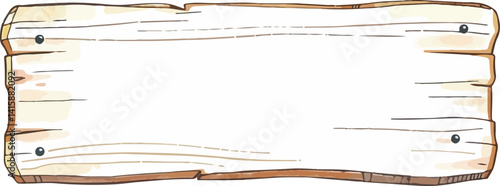 Wooden signpost watercolor vector illustration.