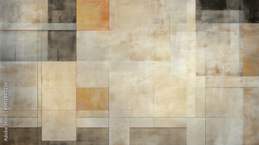 Abstract Geometric Composition with Neutral and Earth Tones in a Modern Art Style Abstract Geometric Composition with Neutral and Earth Tones in a Modern Art Style