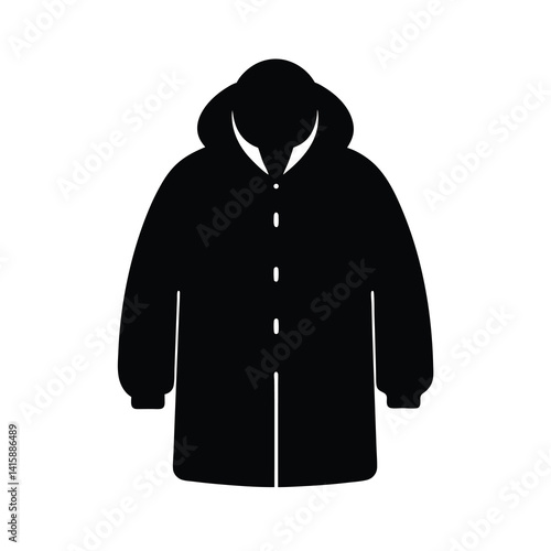 Winter coat Silhouette vector illustration, Set of Winter coat Silhouette 