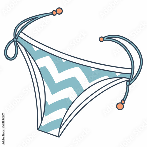 Stylish Bikini Bottom Illustration: Swimwear, Beachwear, and Summer Fashion Vector.