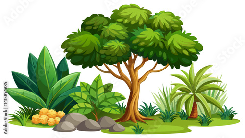 plant bush tree isolated with clipping path