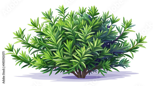rosemary plant bush shrub hq arch viz cutout