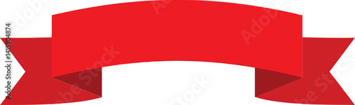 Red ribbon banner with folded ends flat design simple decorative element vector illustration Free Download Red ribbon banner with folded ends flat design simple decorative element vector illustration - GFXLoad