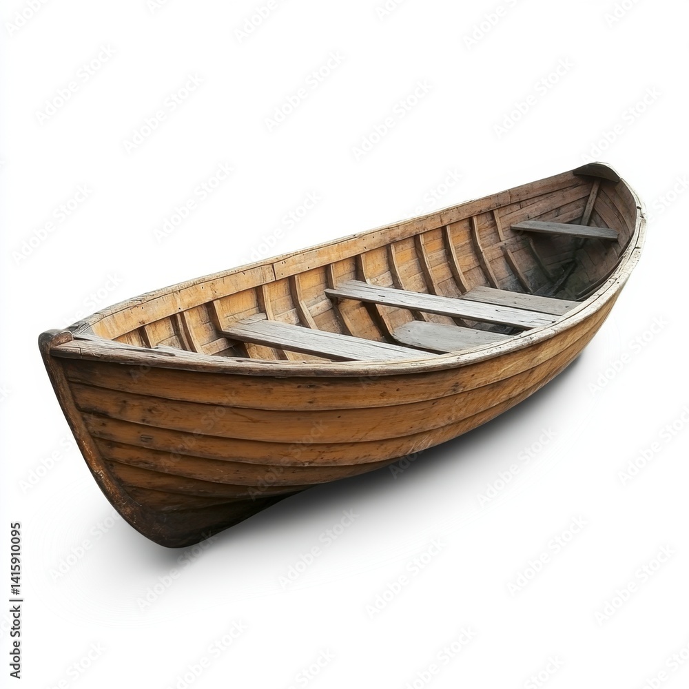 Rustic Wooden Rowboat: A Nostalgic, Weathered Vessel Rustic Wooden Rowboat: A Nostalgic, Weathered Vessel