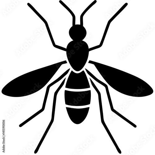 Creative Gnat Icon Vector Illustration