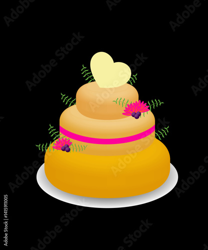 Diese Hochzeitstorte aus Käse mit Herz-Topper und Blumen ist ein echter Hingucker.
