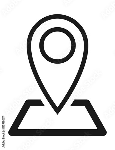 位置情報、現在位置（四角、線）