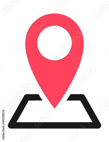 位置情報、現在位置（四角）