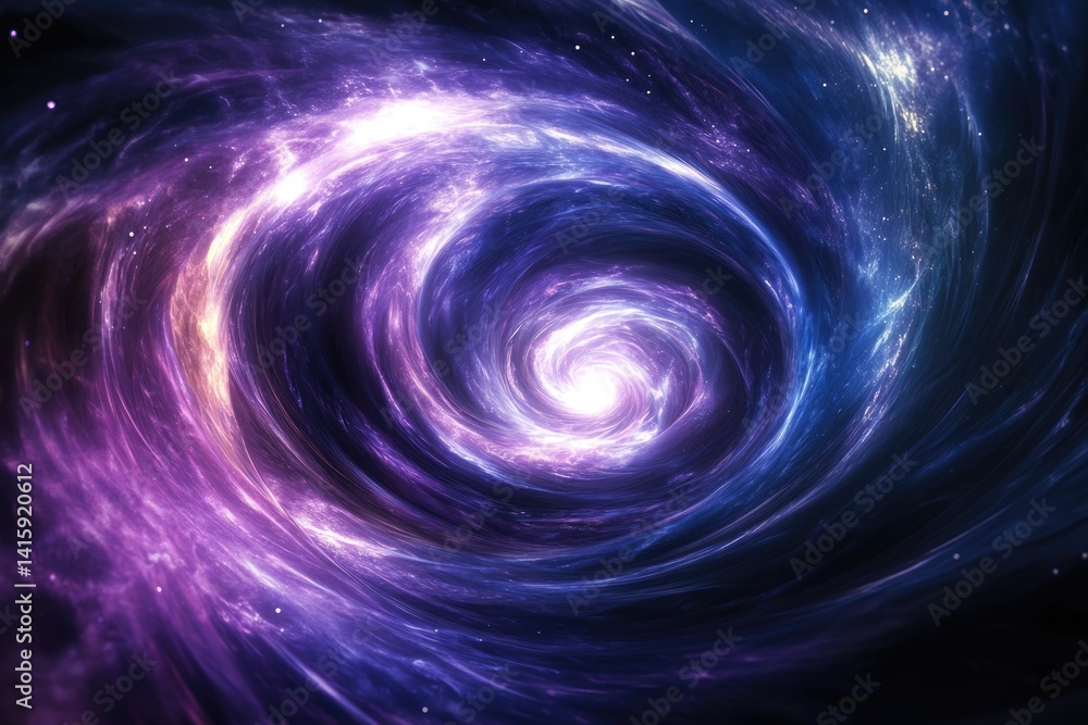 A mesmerizing cosmic swirl, vibrant purple and blue nebulae converging towards a luminous center, resembling a galactic vortex. A mesmerizing cosmic swirl, vibrant purple and blue nebulae converging towards a luminous center, resembling a galactic vortex.