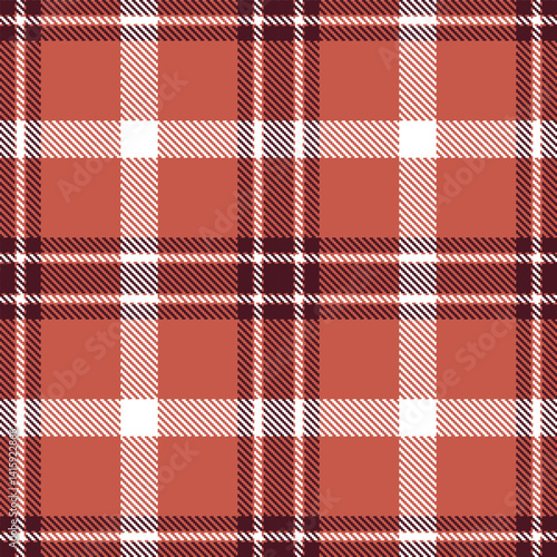 Plaid pattern seamless. Classic dark salmon & Iridescent dark maroon Tartan Fabric Design. 