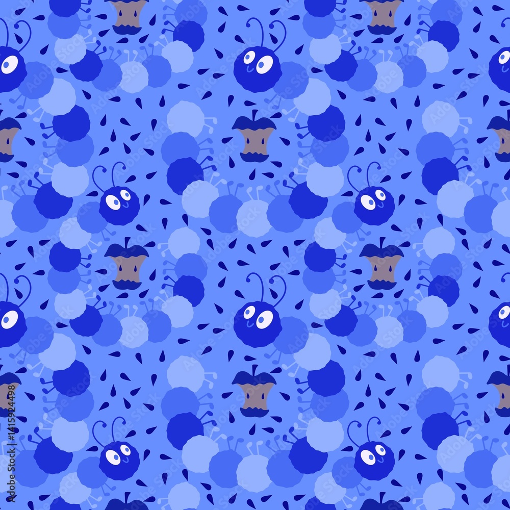 Kids seamless caterpillar cute pattern for fabrics and textiles and packaging and linens and wrapping paper Kids seamless caterpillar cute pattern for fabrics and textiles and packaging and linens and wrapping paper
