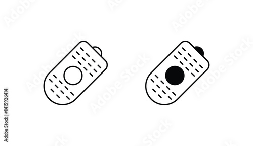 Remote Control icon design with white background stock illustration