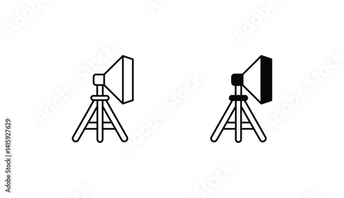Soft Box icon design with white background stock illustration
