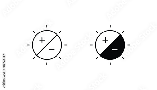 Contrast icon design with white background stock illustration