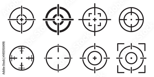 Target with arrow vector icon. Editable stroke.