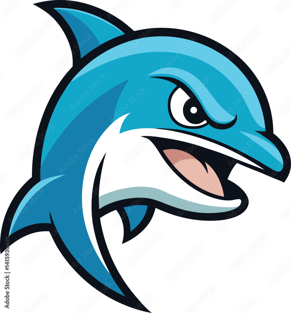 Naklejka premium cartoon shark vector illustration