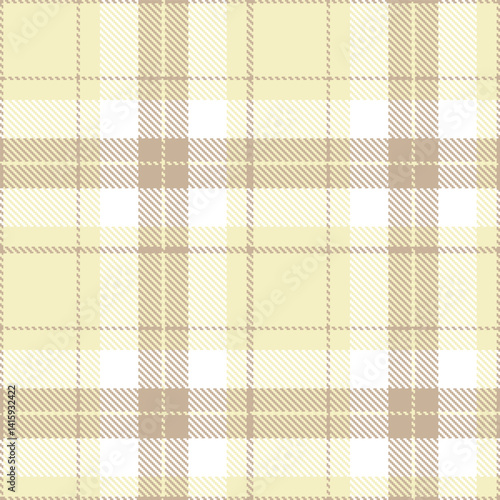 Traditional Seamless Tartan featuring Autumn putty and Autumn pale Fabric Design