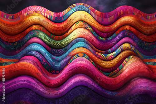 morphing peruvian geometric pattern animation