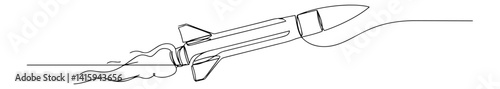 Minimal one-line illustration of anti-ship cruise missile skimming sea surface toward target