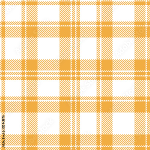 Traditional Vintage white & Vintage butterscotch Seamless Tartan Fabric Design