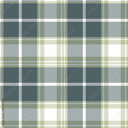 Plaid pattern seamless. Dusty white & Mellow putty Tartan Fabric Design. 