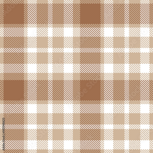 Light putty Seamless Tartan with Dusky white accents Fabric Design