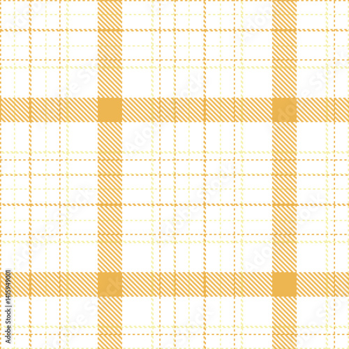 Traditional Deep white & Vintage butterscotch Seamless Tartan Fabric Design