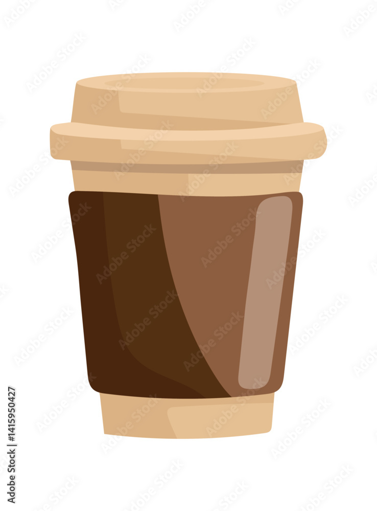 Coffee to go. Flat vector, clipart illustration isolated on white background. Coffee to go. Flat vector, clipart illustration isolated on white background.