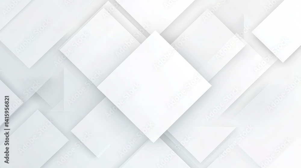 Obraz premium Abstract white background with texture pattern layered geometric triangle shapes white and grey glossy squares abstract tech banner design. Graphic design element stripes concept for web flyer