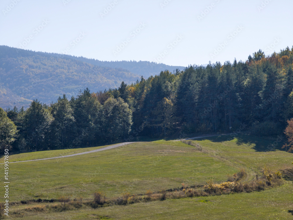 Autumn view of Plana Mountain, Sofia region, Bulgaria