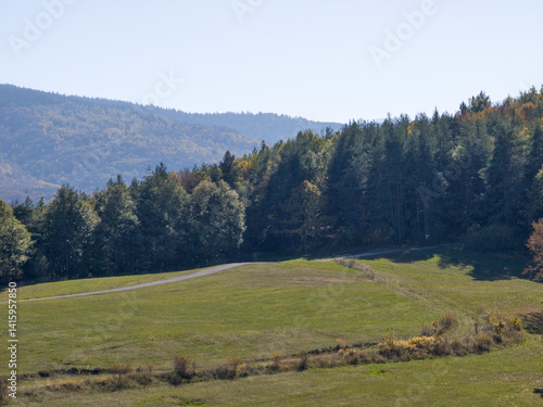 Autumn view of Plana Mountain, Sofia region, Bulgaria