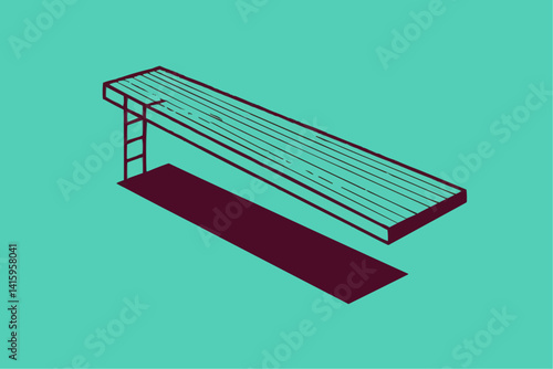 Diving Board Illustration

