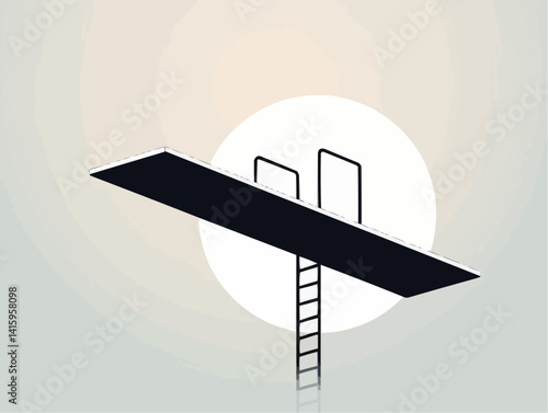 Diving Board Illustration

