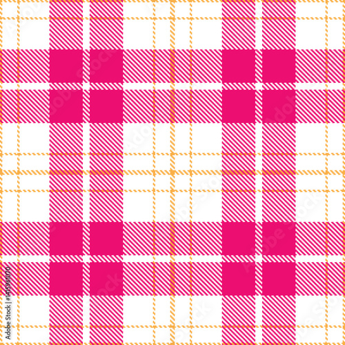 Plaid pattern seamless. Classic white & Dusky butterscotch Tartan Fabric Design. 