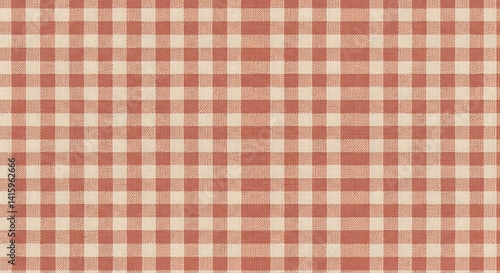 A classic red and white checkered gingham pattern creates a seamless textile background.