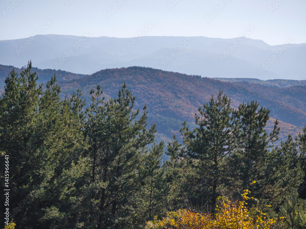 Autumn view of Plana Mountain, Sofia region, Bulgaria