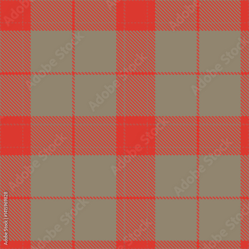 Traditional Rustic scarlet & Bright dark salmon Seamless Tartan Fabric Design