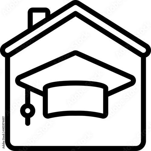 homeschooling illustration on a white background     