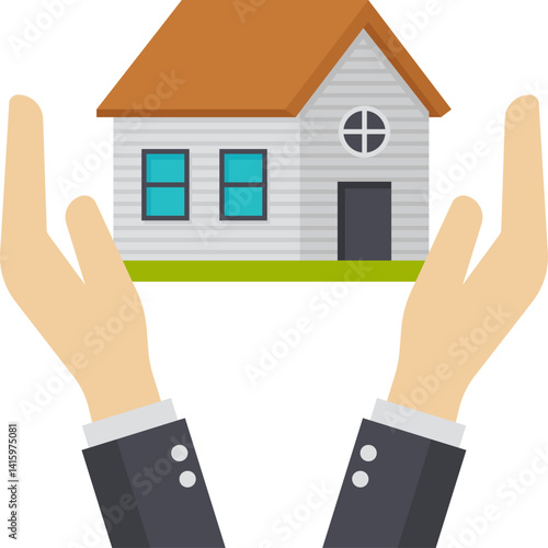 house insurance illustration on a white background    