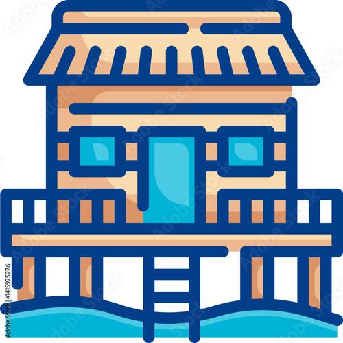 hut illustration on a white background   