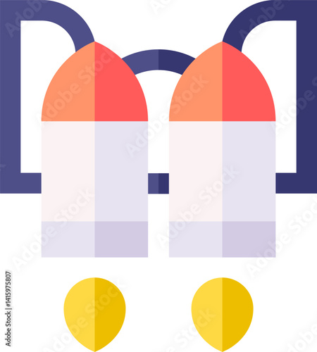 jet pack illustration on a white background     