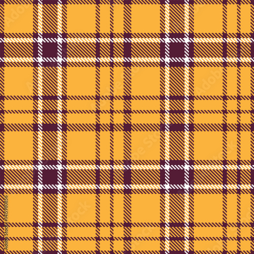 Autumn dark plum and Light butterscotch Seamless Tartan Fabric Design