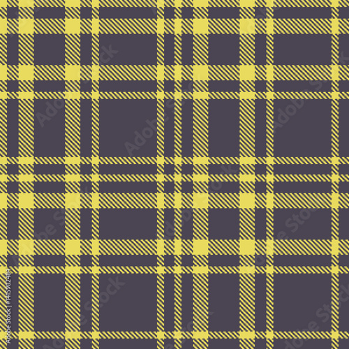 Plaid pattern seamless. Rich dull yellow & Mellow charcoal grey Tartan Fabric Design. 
