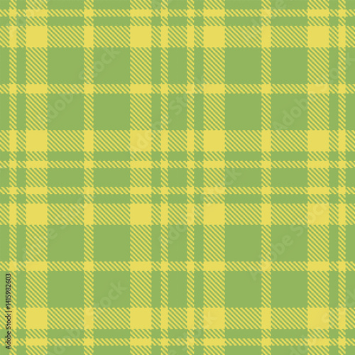 Classic light moss green and Highland dull yellow Seamless Tartan Fabric Design