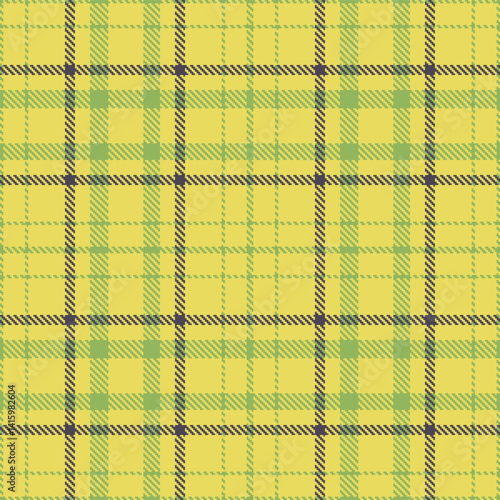 Plaid pattern seamless. Metallic dull yellow & Deep light moss green Tartan Fabric Design. 