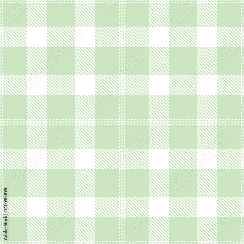 Autumn white Seamless Tartan with Neon eggshell accents Fabric Design