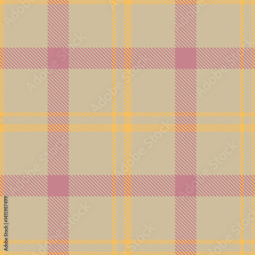 Traditional Seamless Tartan featuring Traditional putty and Metallic butterscotch Fabric Design