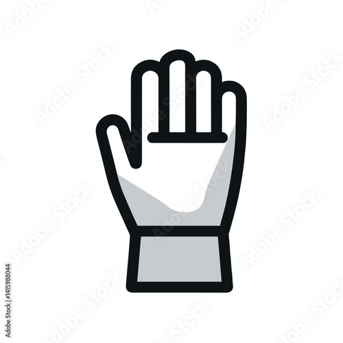 Rubber Glove Icon Simple Line Design  